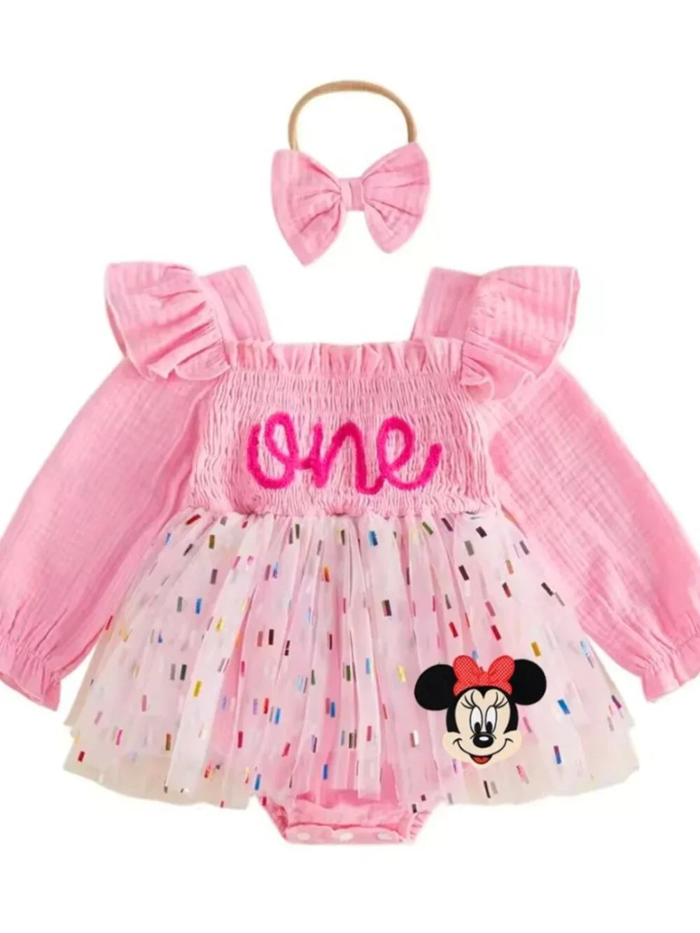 Minnie Mouse Dress Outfit First Birthday Clothes Disney Outfit Smash Cake